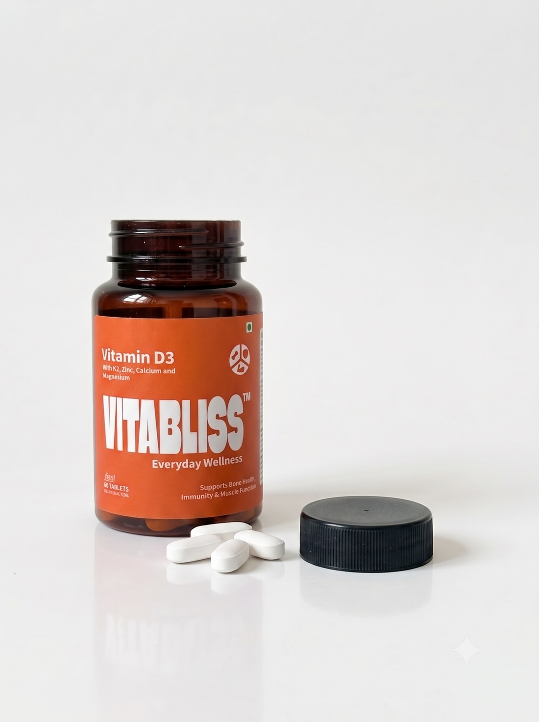 VitaBliss Vegan Vitamin D3 + K2-MK7 + Magnesium