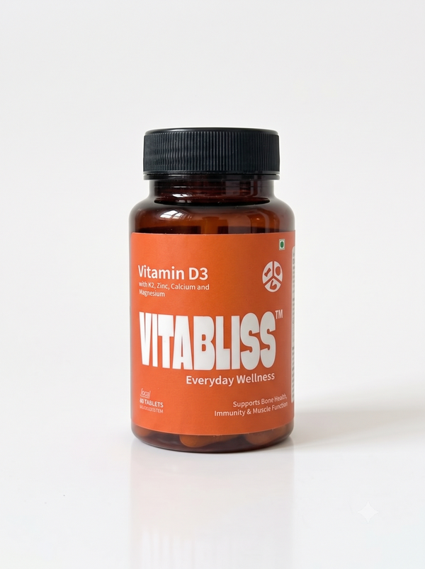 VitaBliss Vegan Vitamin D3 + K2-MK7 + Magnesium