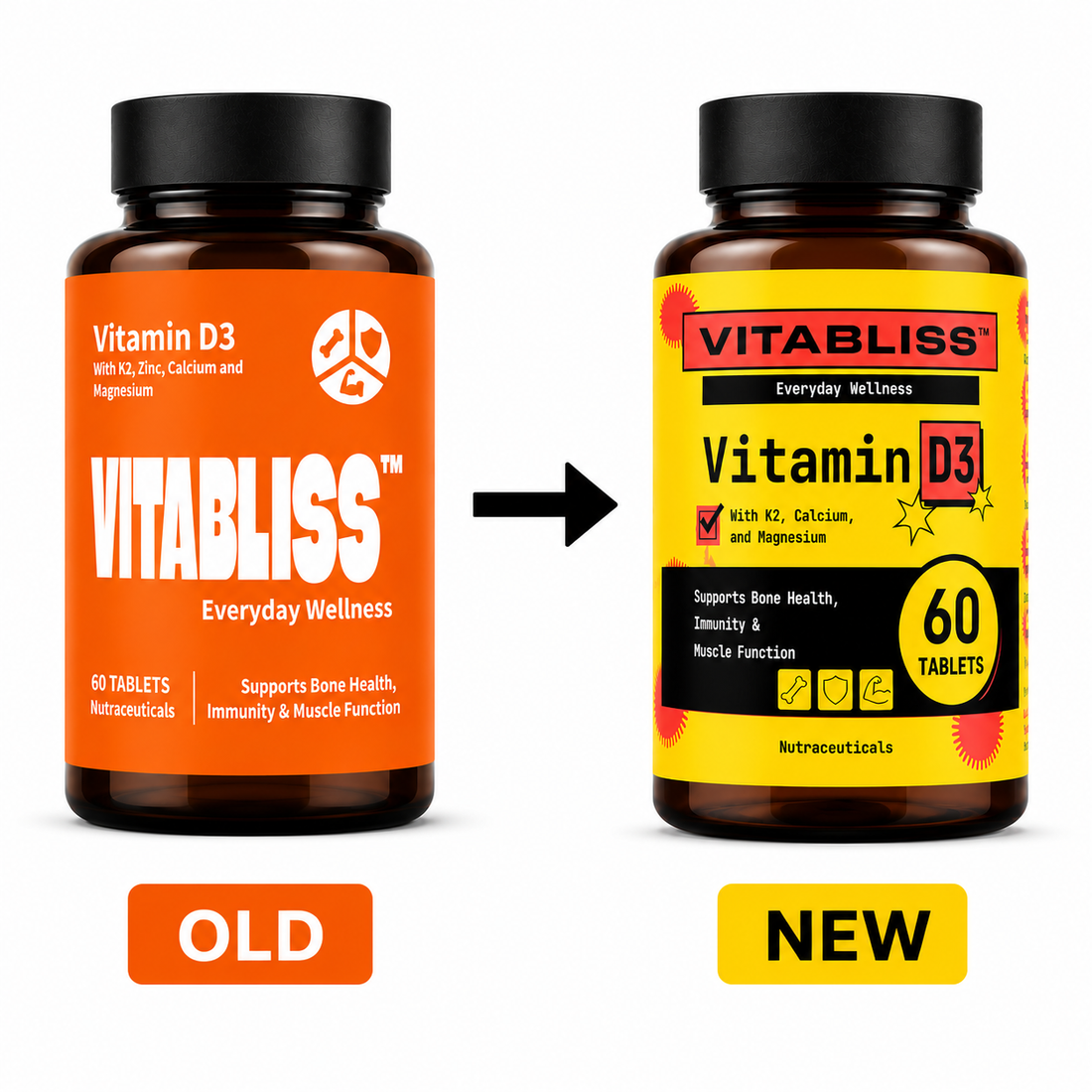 VitaBliss Vegan Vitamin D3 + K2-MK7 + Magnesium