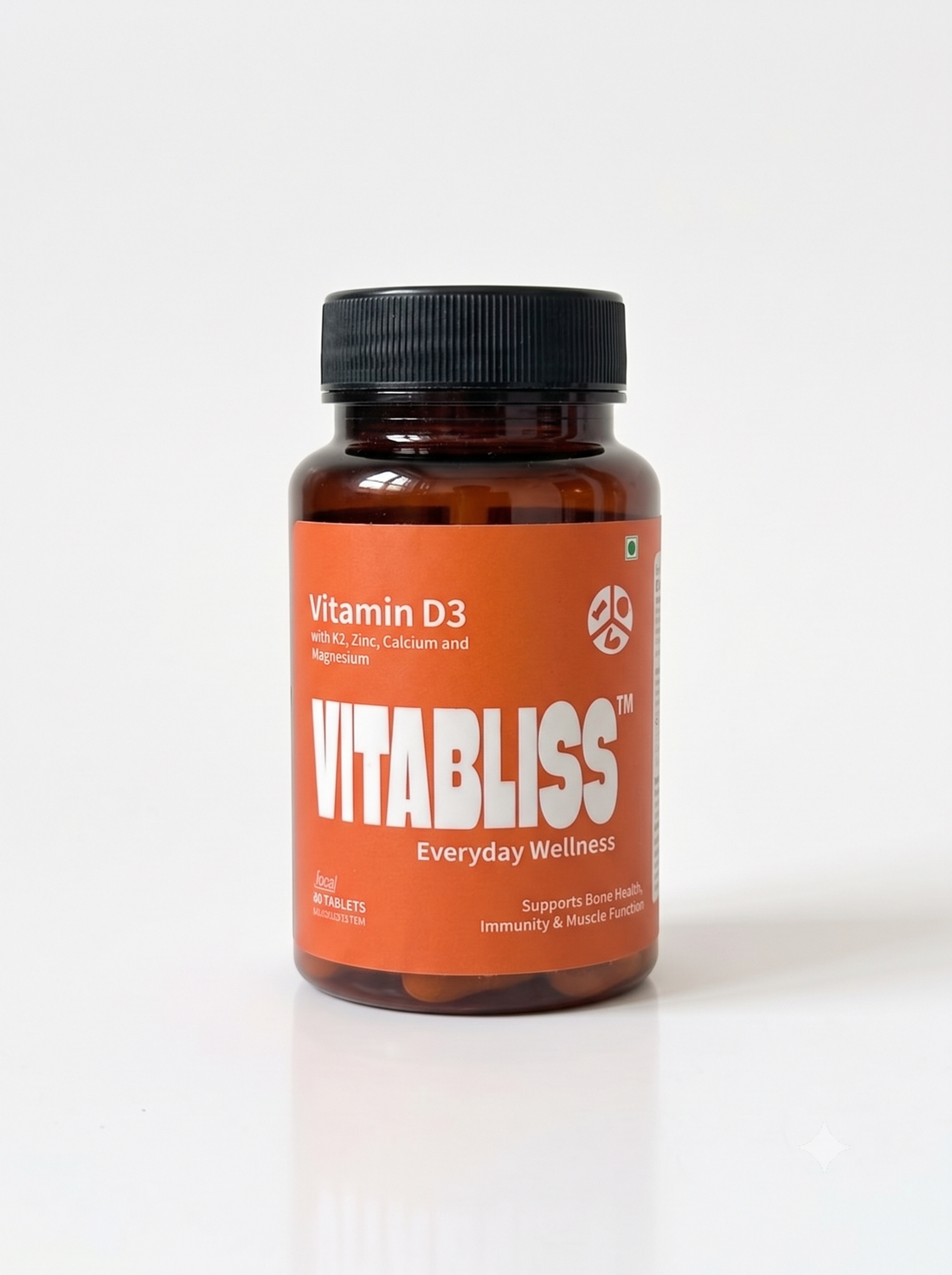 VitaBliss Vegan Vitamin D3 + K2-MK7 + Magnesium
